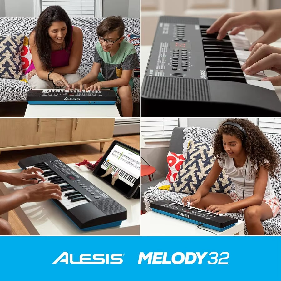 Alesis Melody 32 Compact Electric Keyboard Digital Piano with 32 Keys Builtin Speakers 300 Instrument Sounds 300 Rhythms 40 Bui