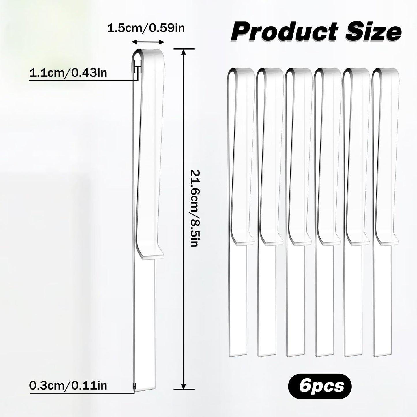 6 Pcs Clear Acrylic Music Stand Clips Music Book Stand Page Holder Clip