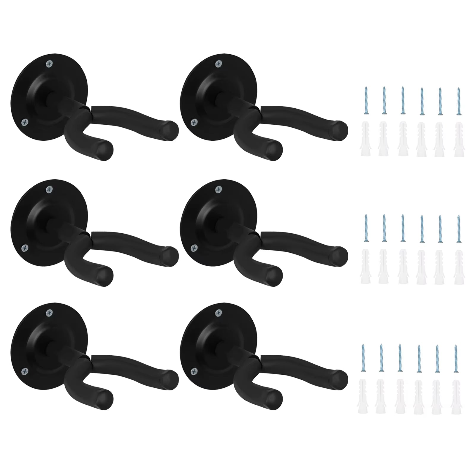 Guitar Wall Mount Hanger 1/2/4/6/10 Pcs Guitar Hanger Wall Hook Guitar Bass Mandolin Banjo Ukulele Stand Neck Holder Accessories