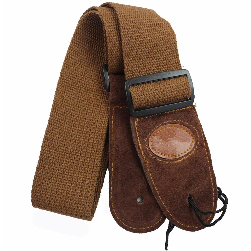 Cowhide Head Cotton Guitar Strap Electric Guitar Folk Guitar Acoustic Guitar Universal Guitar Strap