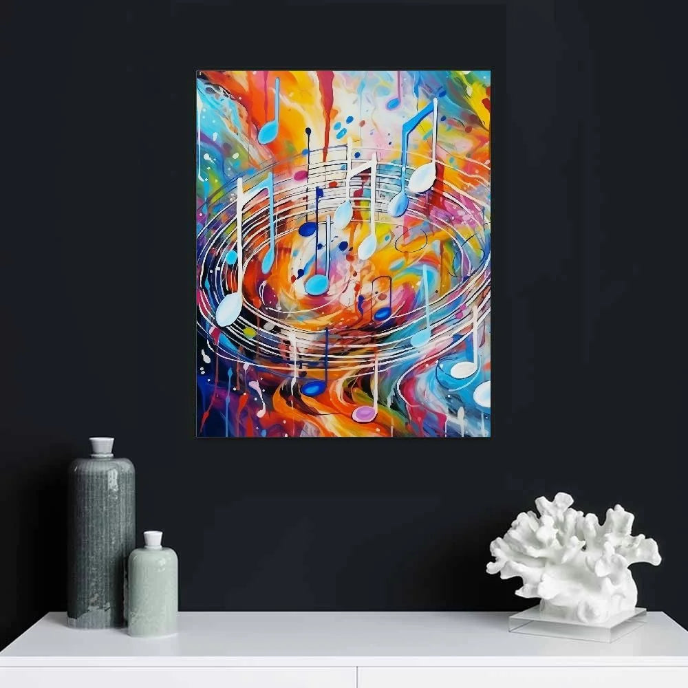 Music Wall Art Music Note Painting Picture Canvas Prints Music Studio Decor