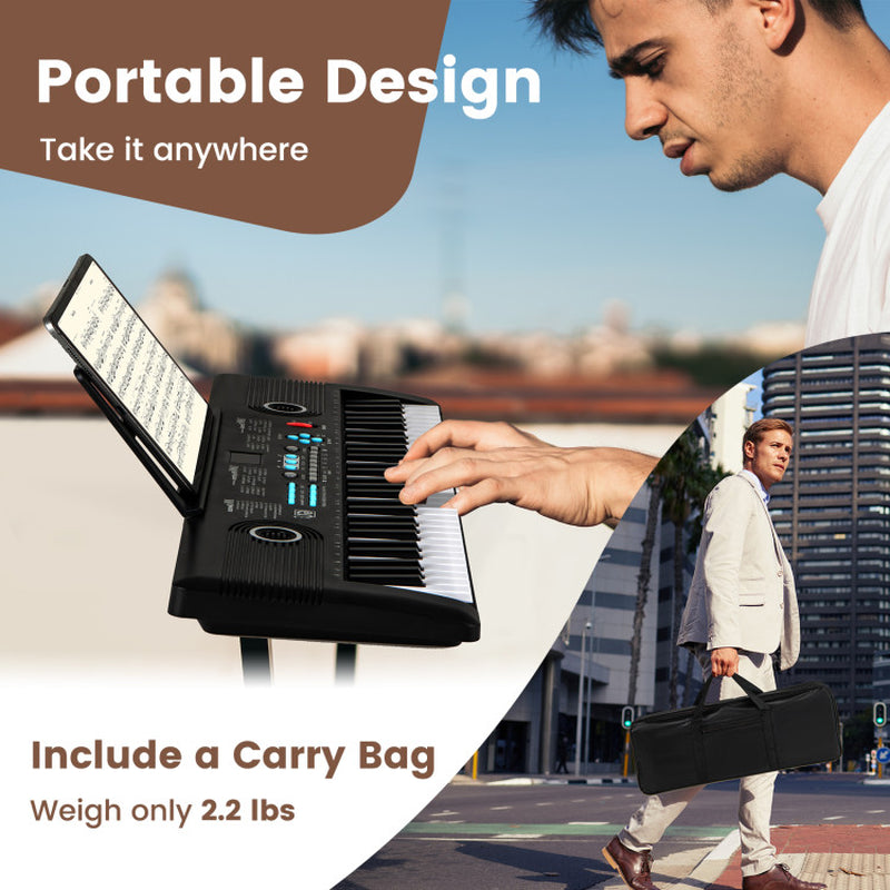 61 Key Electric Portable Digital Keyboard Piano for Beginner