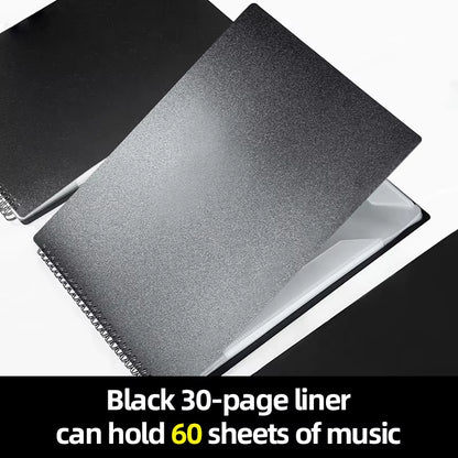 A4 Horizontal Version of the Sheet Music Binder Can Be Modified to Hold Piano Sheet Music, Music Scores Can Be Edited, Binder for Students, Document Folder, Storage Book