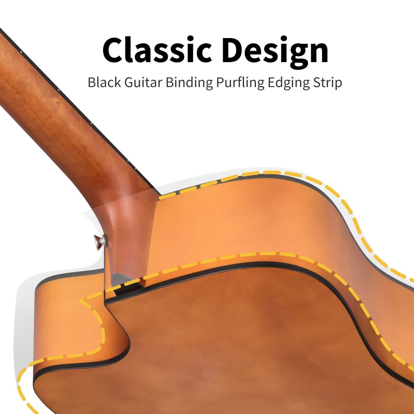 Donner Acoustic Guitar Kit for Beginners Adult Teen - Starter Kit, Full Size ...