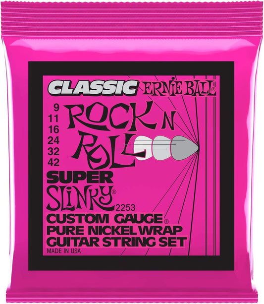 Ernie Ball Super Slinky Classic Pure Nickel Single Pack, (9-42)