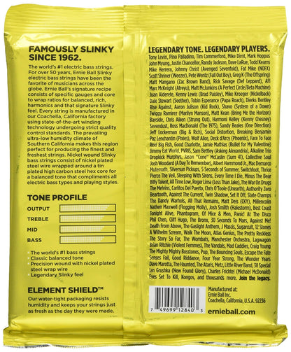 Ernie Ball Beefy Slinky 4 String Bass Guitar Strings 65-130 Heavy Gauge Set