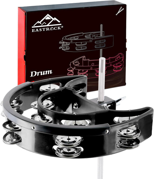 EASTROCK Drum Set Tambourine with Mounting Eye Bolt,Tambourin