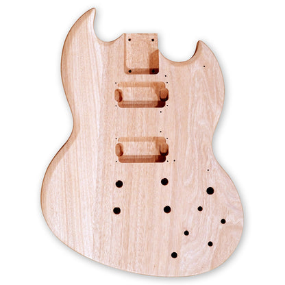 DIY Electric Guitar Kits Okoume Wood Body Maple Neck & Composite Ebony Fingerboa