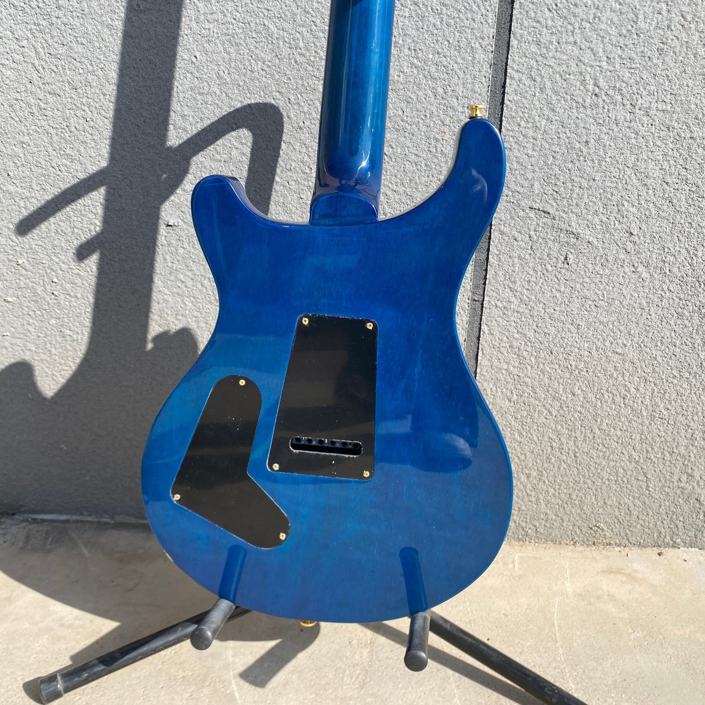 Amazing Blue PRS Electric Guitar Dragon Pattern 6 String Mahogany Body