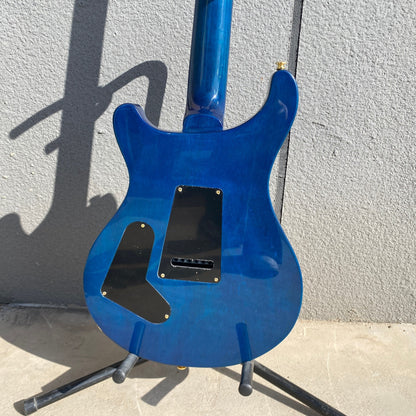 Amazing Blue PRS Electric Guitar Dragon Pattern 6 String Mahogany Body