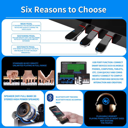 Musical Instrument Piano Digital Piano Portable 88 Keys Digital China Keyboard Piano Keyboard