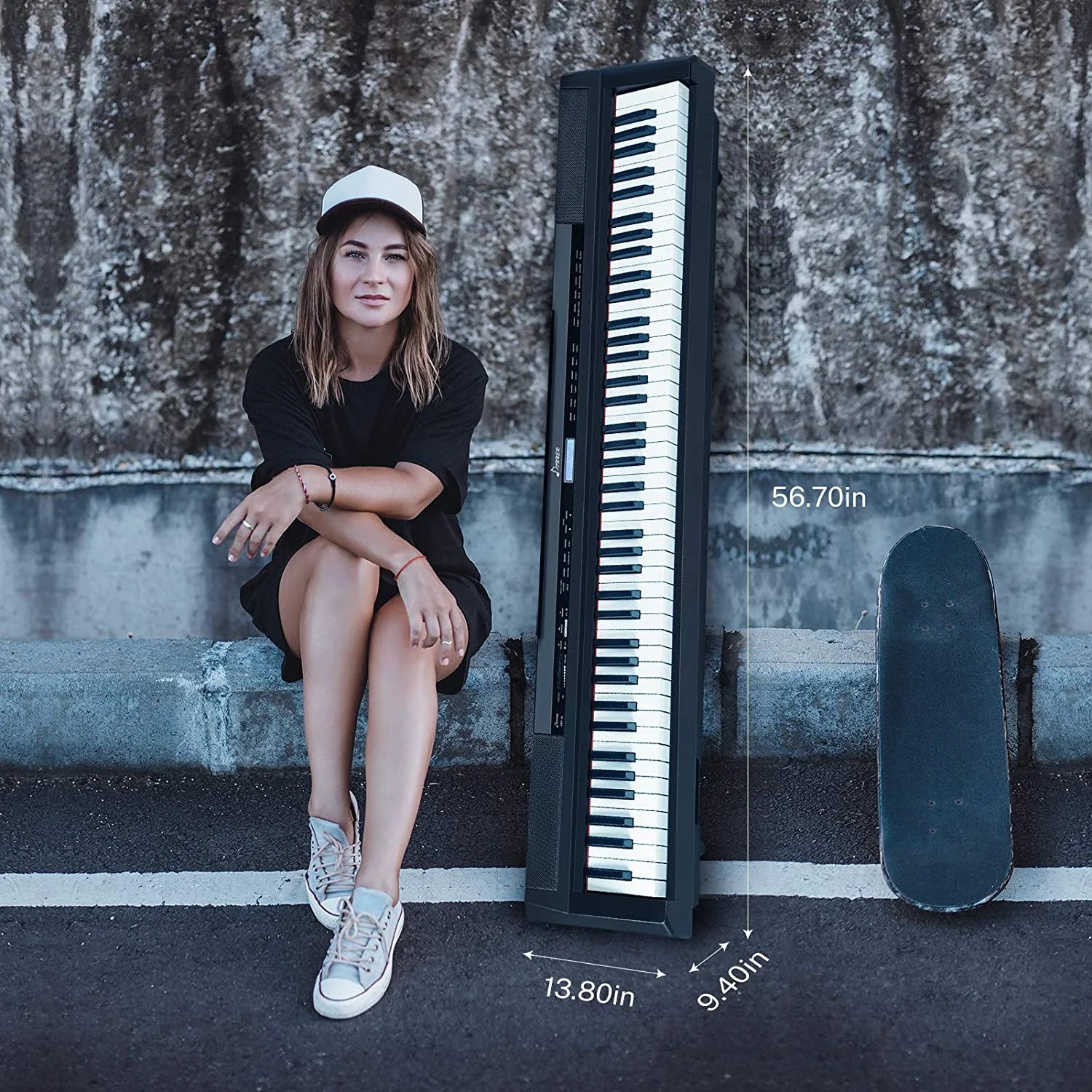 DEP-20 Beginner Digital Piano 88 Keys Full Size Weighted Keyboard, Portable Electric Piano