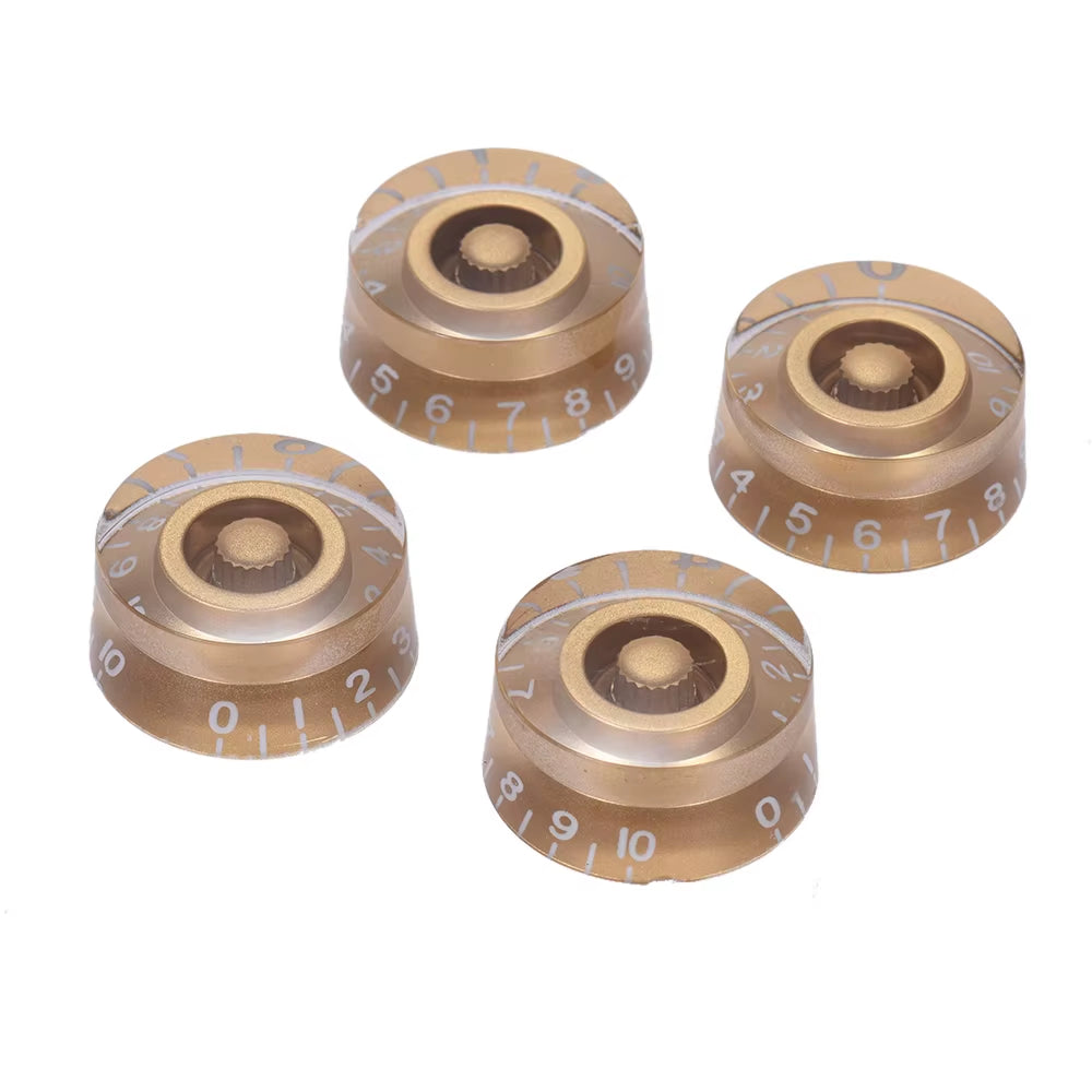 4Pcs Speed Volume Tone Control Knobs for Gibson Les Paul Guitar Replacement Electric Guitar Parts Golden