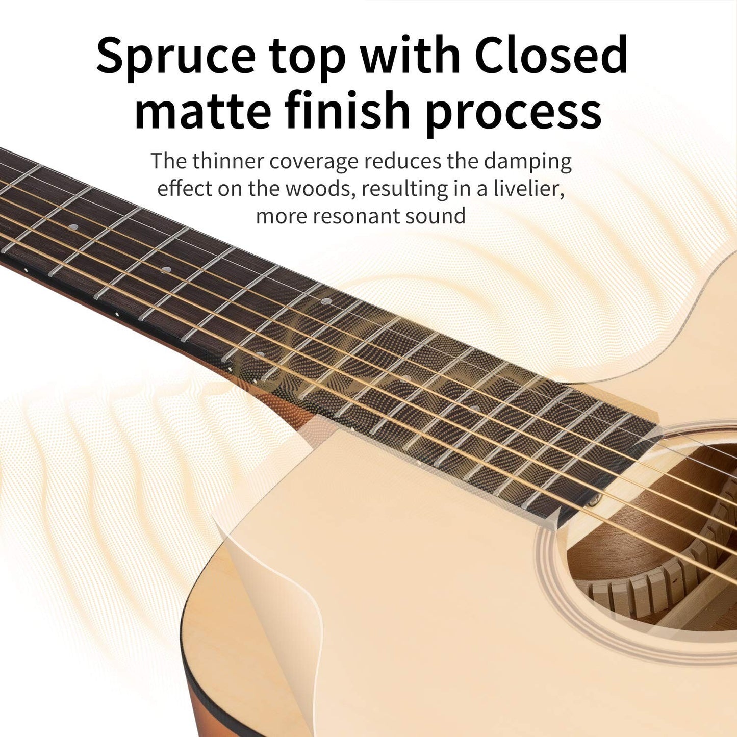 Donner Acoustic Guitar Kit for Beginners Adult Teen - Starter Kit, Full Size ...