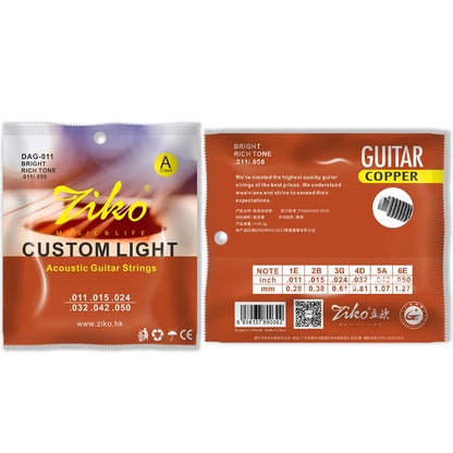 Acoustic Guitar Strings Carbon Steel Hexagonal Alloy Beginners Professional Practice Folk Guitar Strings Guitar Accessories