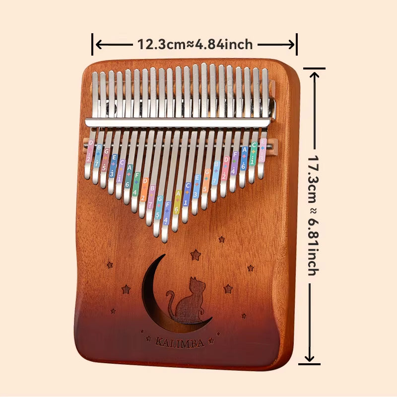Byla 21-Key Cat Thumb Piano Kalimba Set - Beginner Friendly Finger Piano, Perfect Birthday Gift Piano Accessories Piano Gift