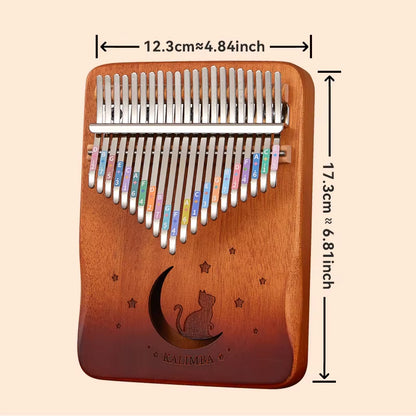 Byla 21-Key Cat Thumb Piano Kalimba Set - Beginner Friendly Finger Piano, Perfect Birthday Gift Piano Accessories Piano Gift