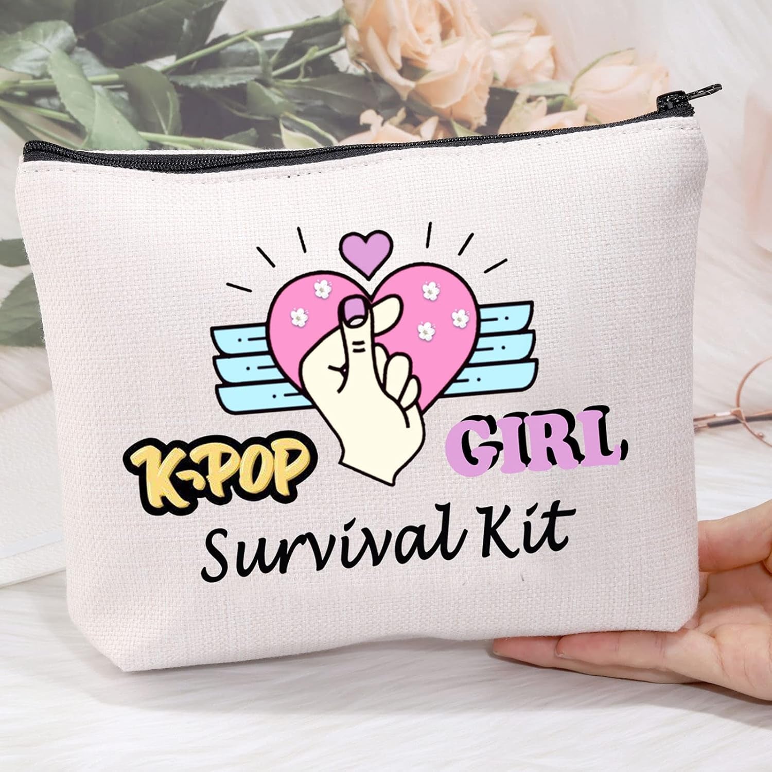 Korean Music Gift Korean Music Merchandise Korean Drama Gifts Korean Music Lover Makeup Bag K-Drama Gift Korean Music Mama Survival Kit (Pop Bag)