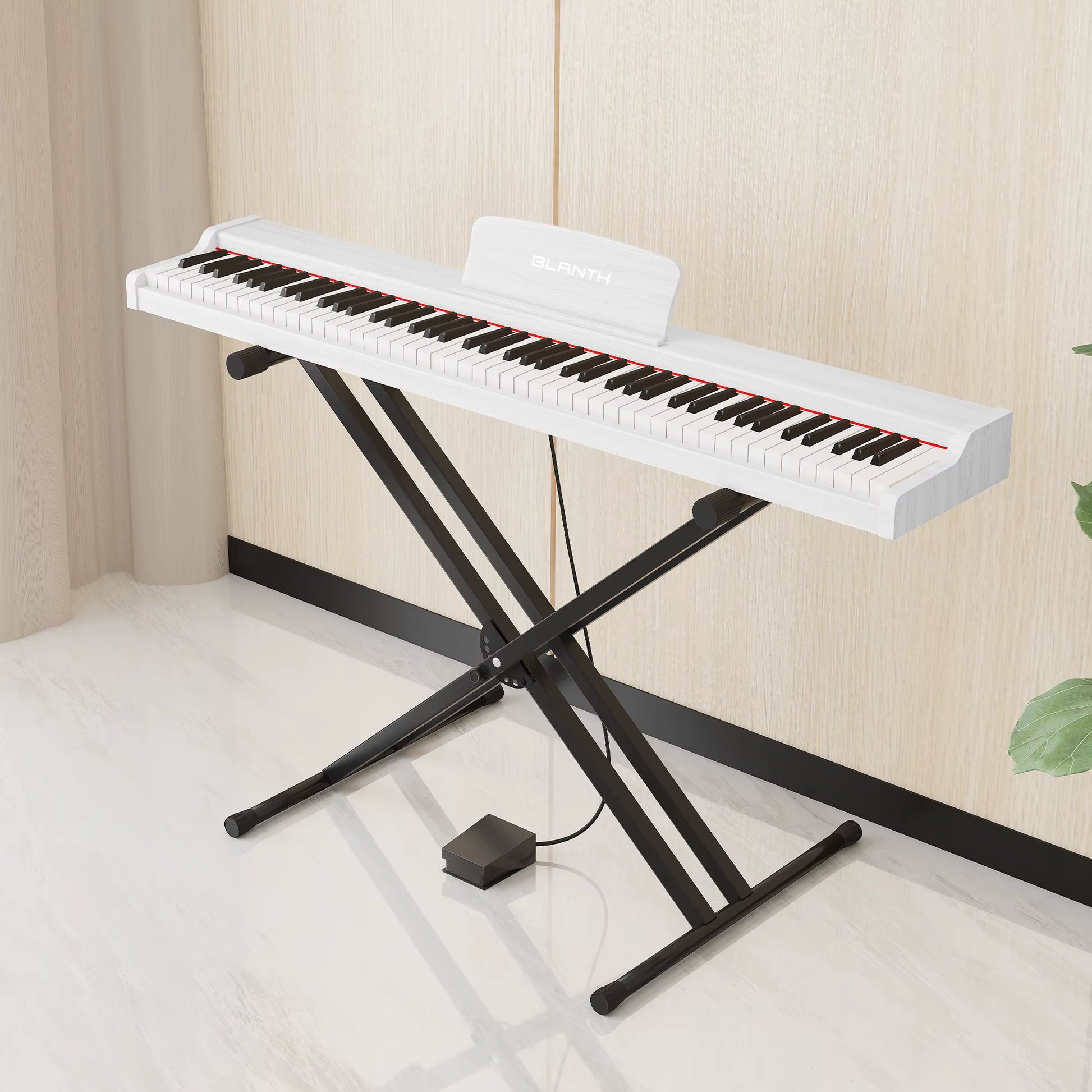 Portable Digital Piano Keyboard 88-Key Digital Piano 128 Tones & 128-Note Polyphony HIFI 3D Stereo Speakers USB/MIDI