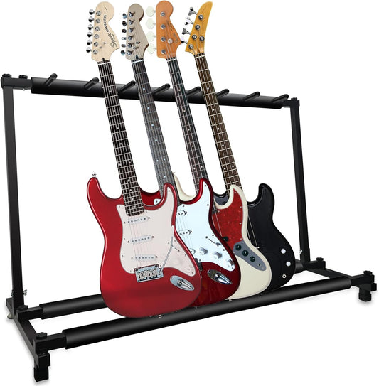 Multi Guitar Stand, 7 Guitar Stand Rack, Folding Guitar Stand, Guitar Rack for M
