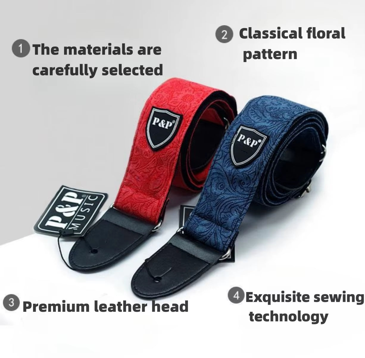 Guitar Strap Adjustable Widening Thickening Denim Cotton Guitar Belts for Electric Guitar Bass Ukulele Guitar Accessories