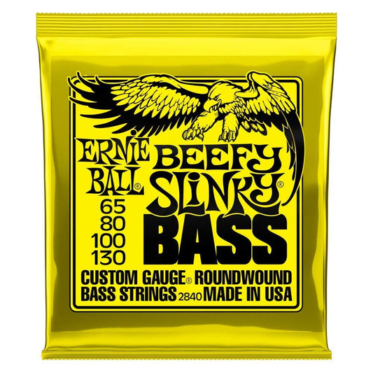 Ernie Ball Beefy Slinky 4 String Bass Guitar Strings 65-130 Heavy Gauge Set