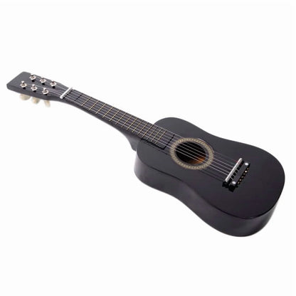 23" Acoustic Guitar Pick Strings Beginner Guitar Starter Kit with Strings & Pick for Kids Adult, Black