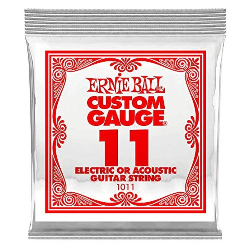 Ernie Ball Nickel Plain Single Guitar String .011 6-Pack
