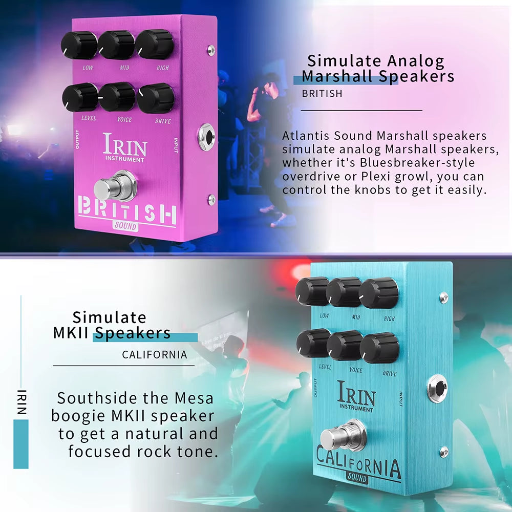 Guitar Effect Pedal Overdrive Distortion Speakers Analog Classic British Rock Effect Electric Bass Guitar Pedal True Bypass