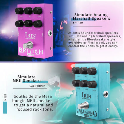 Guitar Effect Pedal Overdrive Distortion Speakers Analog Classic British Rock Effect Electric Bass Guitar Pedal True Bypass