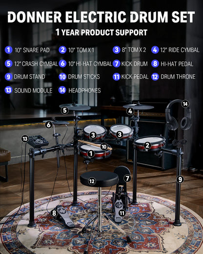 DED-200 MAX Electronic Drum Set