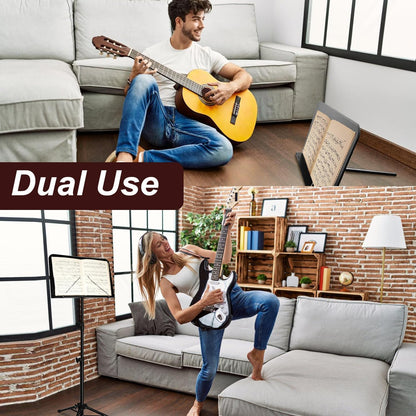 70IN Sheet Music Stand, Tall Music Stand for Sheet Music Height- Adjustable Musi