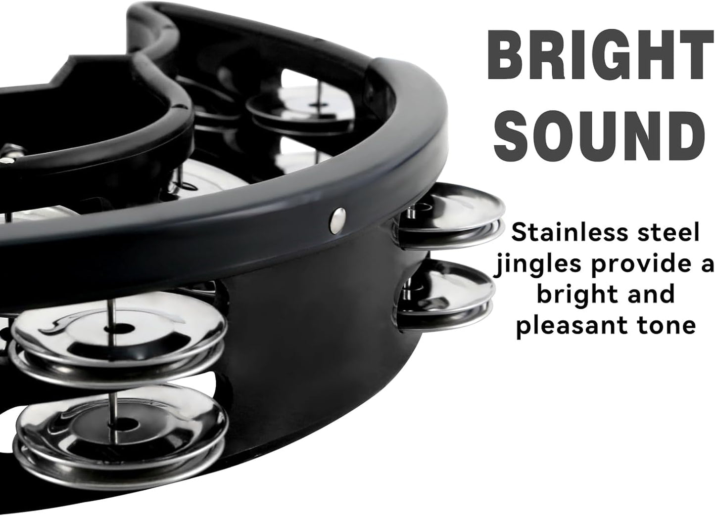 EASTROCK Drum Set Tambourine with Mounting Eye Bolt,Tambourin