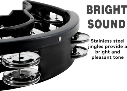EASTROCK Drum Set Tambourine with Mounting Eye Bolt,Tambourin