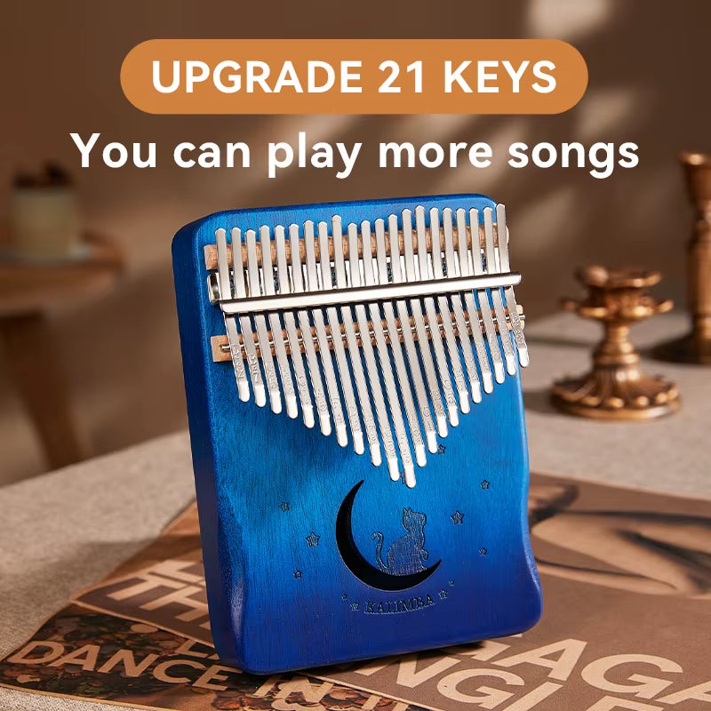 Byla 21-Key Cat Thumb Piano Kalimba Set - Beginner Friendly Finger Piano, Perfect Birthday Gift Piano Accessories Piano Gift