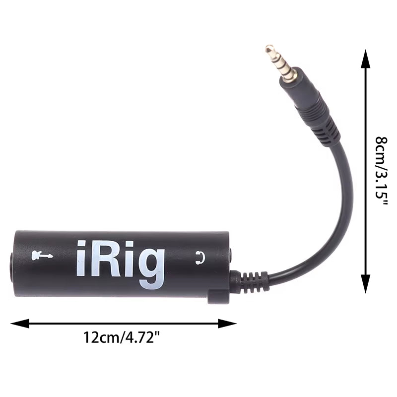 For Irig Hot Guitar Interface Converter Replacement Guitar for Phone Guitar Audio Interface Guitar Tuner Guitar Line Converter