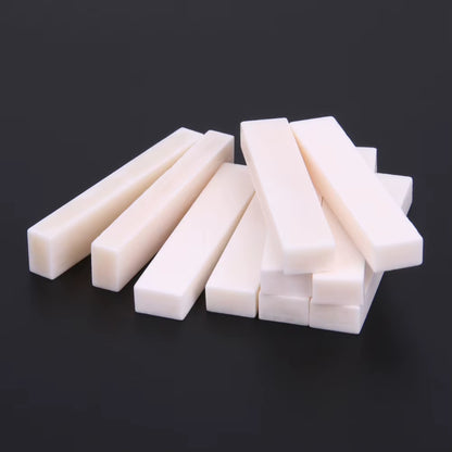 10Pcs/Set Guitar Bass Real Blank Bone Nut for LP Folk/Classical Guitar Electric Acoustic Guitar Bass Guitar Accessories