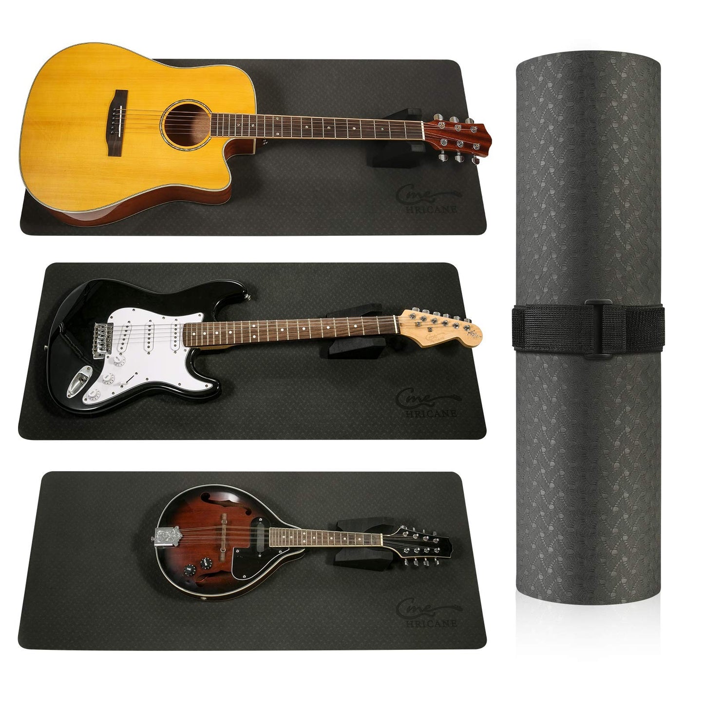 Hricane Guitar Work Mat Kit+Two Heights Guitar Neck Support Rest+Guita