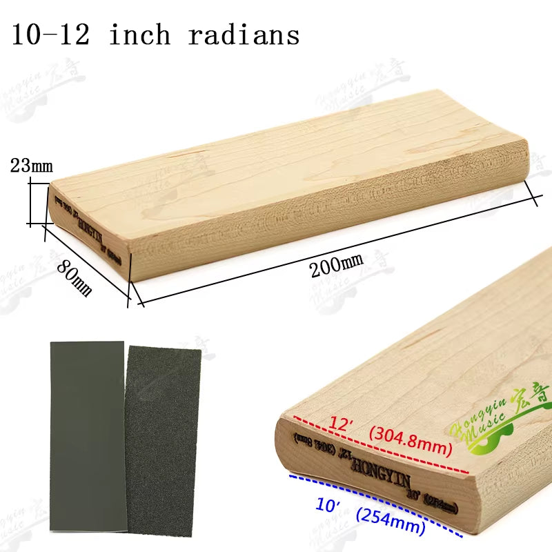 Radius Sanding Blocks for Guitar Bass Fret Wire Leveling Fingerboard Luthier Tool Dual Purpose 7.25R&9.5R, 10R&12R, 14R&16