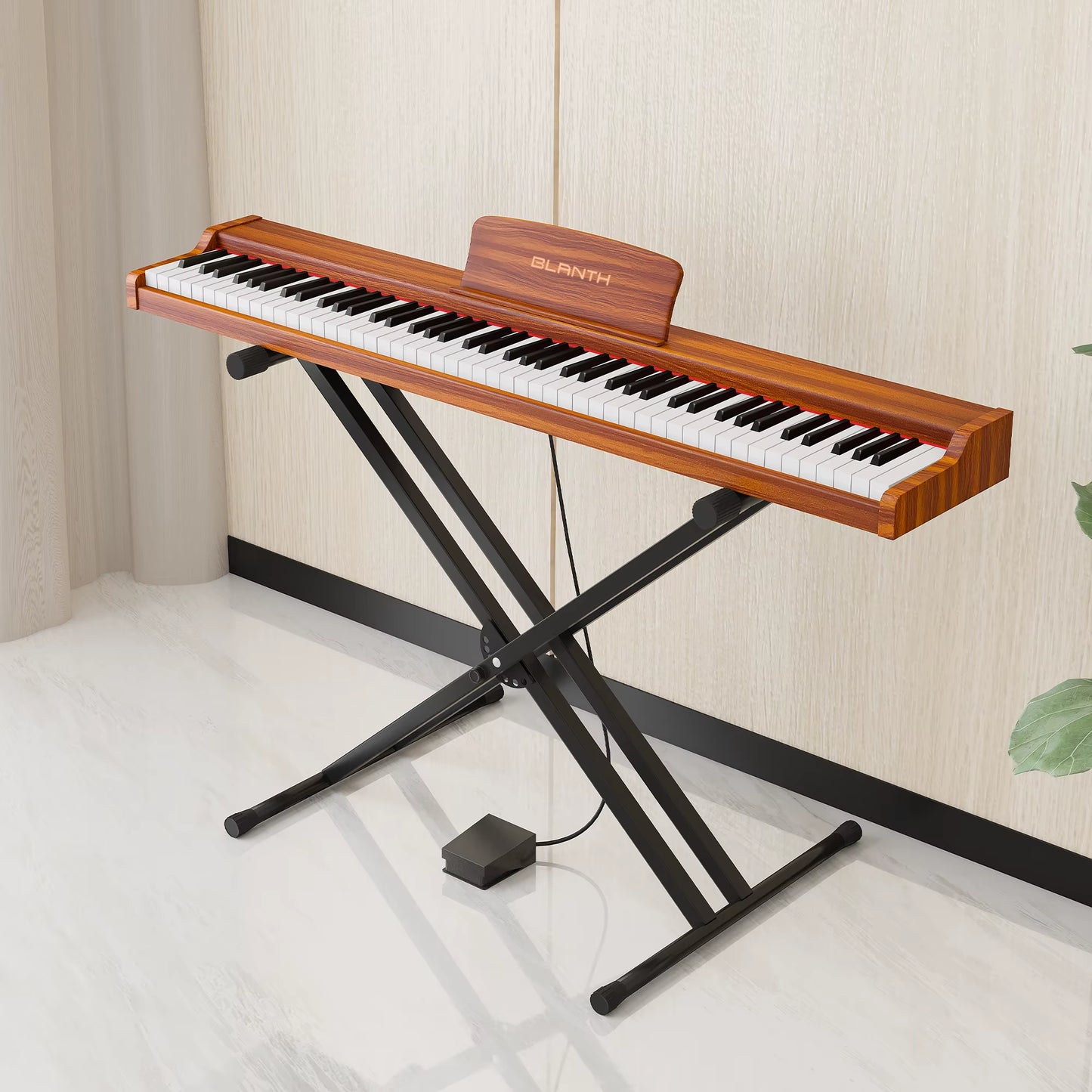 Portable Digital Piano Keyboard 88-Key Digital Piano 128 Tones & 128-Note Polyphony HIFI 3D Stereo Speakers USB/MIDI