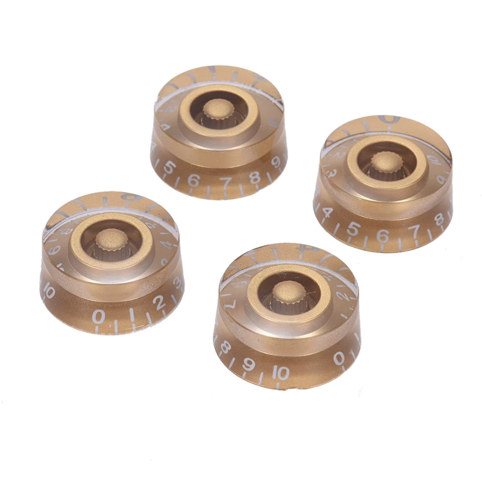 4Pcs Speed Volume Tone Control Knobs for Gibson Les Paul Guitar Replacement Electric Guitar Parts Golden
