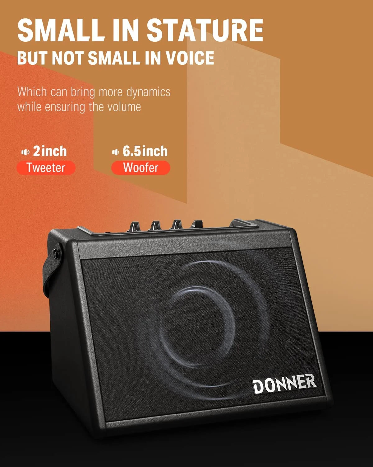 Mini Electric Drum Amp 20W Portable Bluetooth Keyboard Amplifier for Home Practice DDA-20