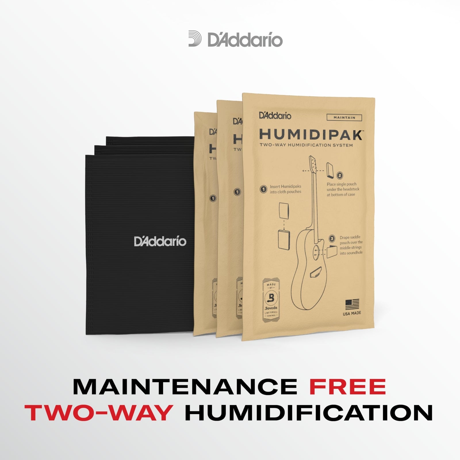 D Addario Planet Waves Humidipak Automatic Humidity Control System for Guitar