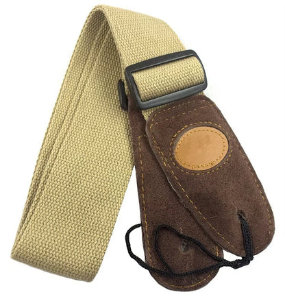 Cowhide Head Cotton Guitar Strap Electric Guitar Folk Guitar Acoustic Guitar Universal Guitar Strap