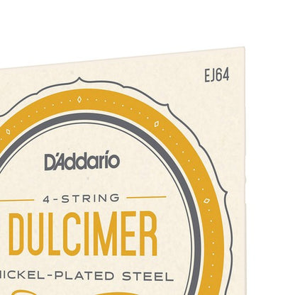 D Addario EJ64 Dulcimer Strings 4 String Set Steel Bright Tone Made in USA