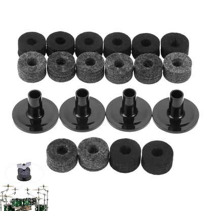 10 Pcs/Set Cymbal Stand 25Mm Felt Washer with Cymbal Sleeves for Drum Stand Practical Percussion Instruments Musical Accessories