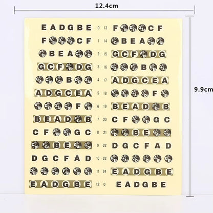 Hot Sale Portable Guitar Fretboard Note Sticker Musical Scale Fingerboard Beginner Guitar Scales Stickers Guitar Chord Stickers