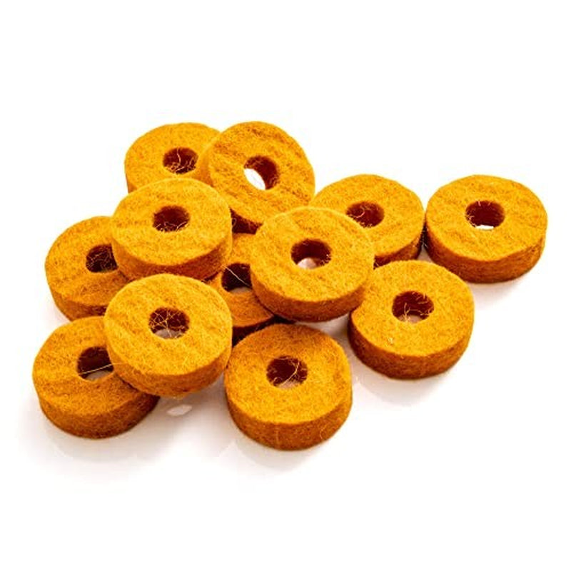 Stage Rocker Orange Wool Cymbal Felts, 12Pcs – Pack, Cymbal Replacemen