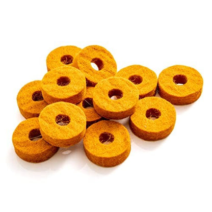 Stage Rocker Orange Wool Cymbal Felts, 12Pcs – Pack, Cymbal Replacemen