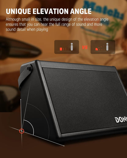 Mini Electric Drum Amp 20W Portable Bluetooth Keyboard Amplifier for Home Practice DDA-20